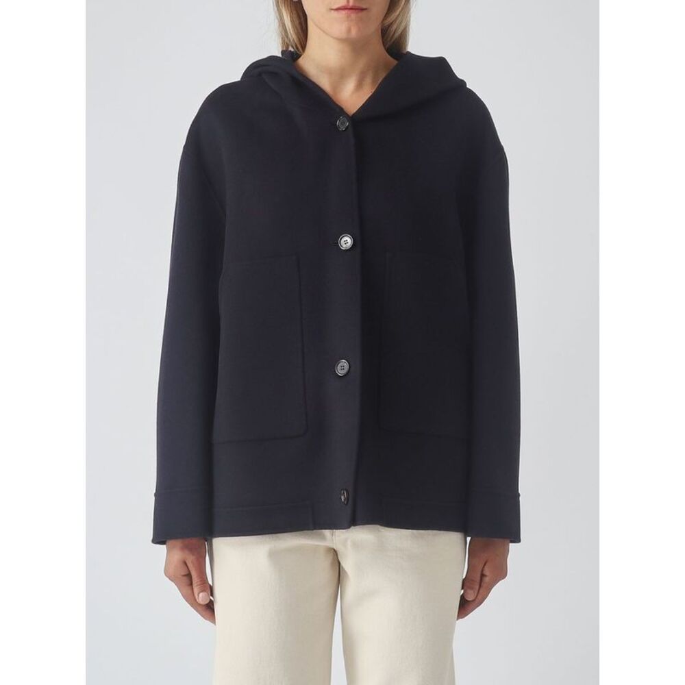 'S Max Mara Women Hooded Virgin Wool Short Coat 'S Max Mara